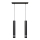 Lampadario LED a cavo TUBA 2xGU10/4,8W/230V nero/cromo lucido