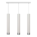 Lampadario LED a cavo TUBA 3xGU10/4,8W/230V bianco/cromo lucido