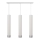 Lampadario LED a cavo TUBA 3xGU10/4,8W/230V bianco/cromo lucido