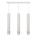 Lampadario LED a cavo TUBA 3xGU10/4,8W/230V bianco/cromo lucido