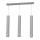 Lampadario LED a cavo TUBA 3xGU10/4,8W/230V grigio/cromo lucido