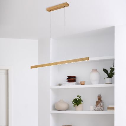 Lampadario LED a cavo VERDE LED/18W/230V 3000K 106 cm rovere