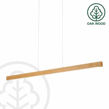 Lampadario LED a cavo VERDE LED/18W/230V 3000K 106 cm rovere