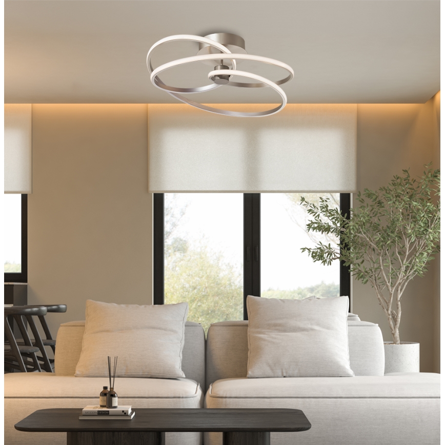 Lampadario LED a plafone CORT LED/40W/230V, argento