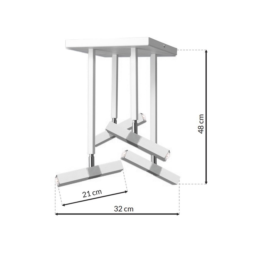 Lampadario LED a sospensione CASTRO 4xG9/7W/230V