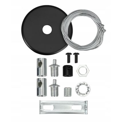 Lampadario LED a sospensione con cavo / a plafone LED/44W/230V 4000K 120 cm nero