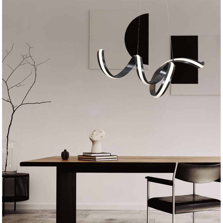 Lampadario LED a sospensione con cavo AREZIA LED/42W/230V, nero