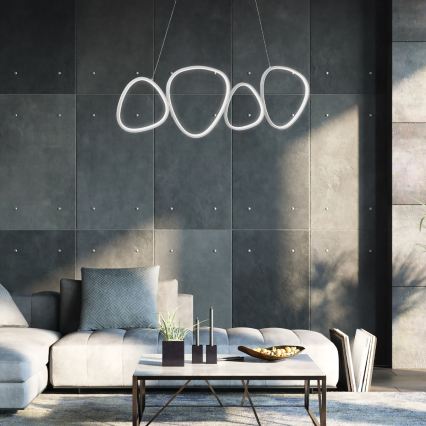 Lampadario LED a sospensione con cavo HELIX LED/50W/230V argento