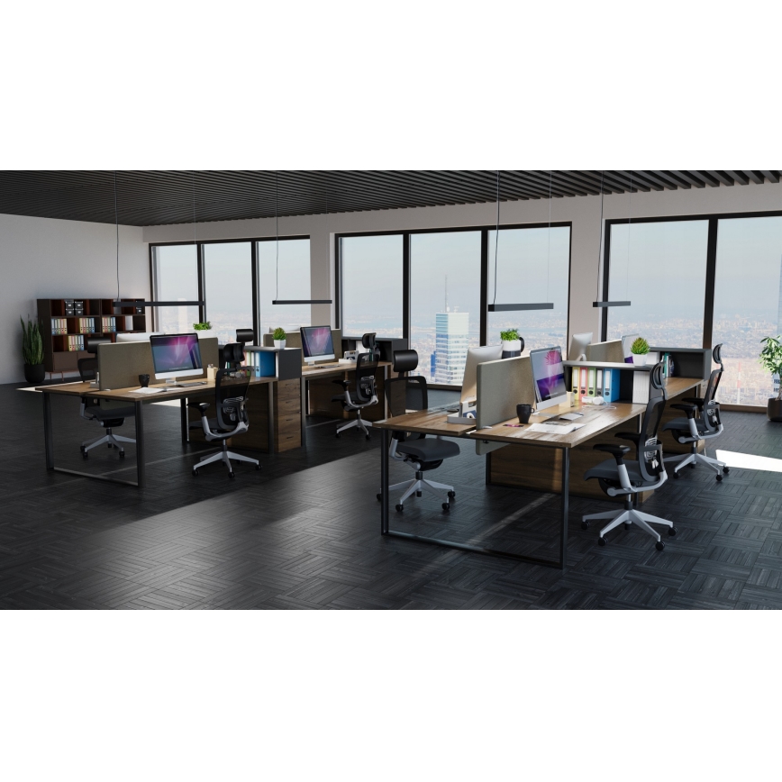 Lampadario LED a sospensione con cavo LED/44W/230V 4000K 120 cm nero