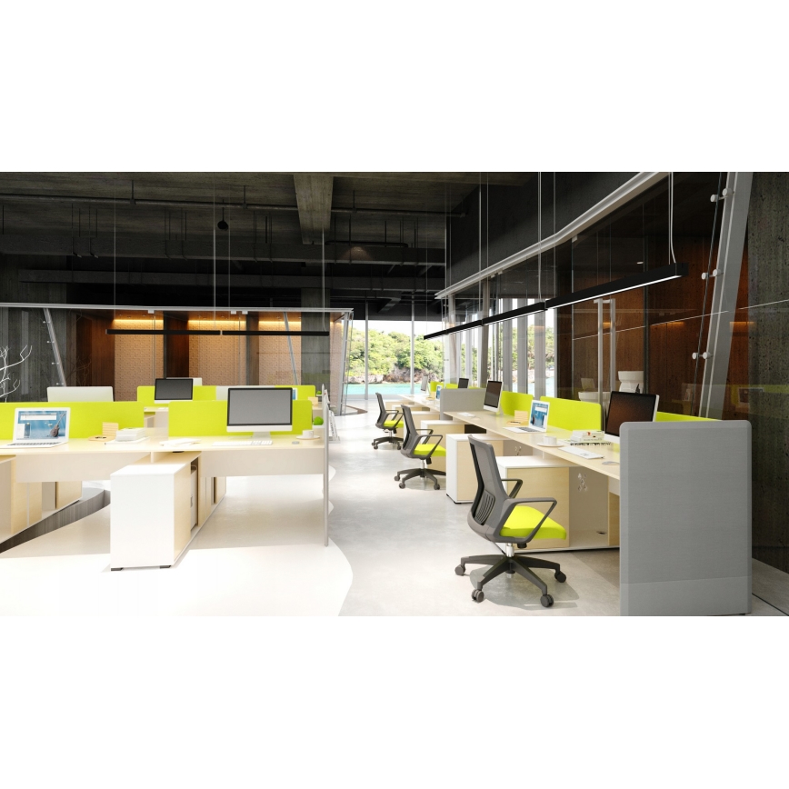 Lampadario LED a sospensione con cavo LED/44W/230V 4000K 120 cm nero