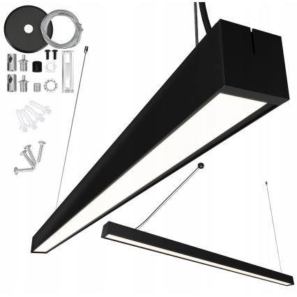 Lampadario LED a sospensione con cavo LED/44W/230V 4000K 120 cm nero