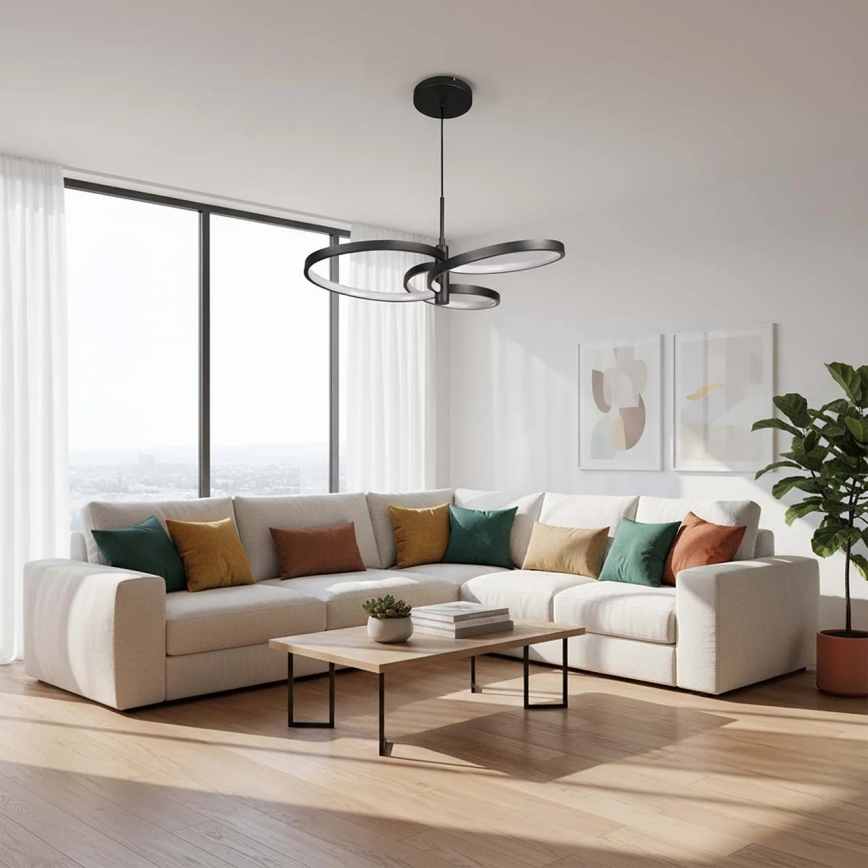 Lampadario LED a sospensione con cavo RIBBON LED/25W/230V 4000K nero