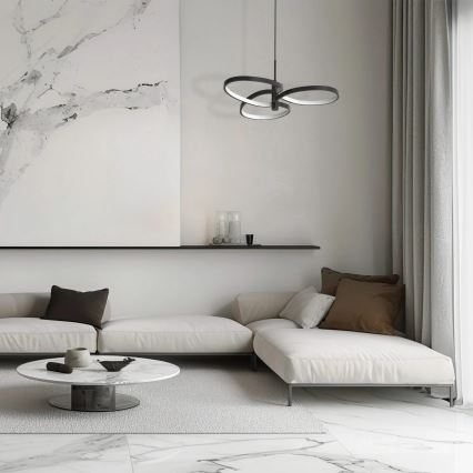 Lampadario LED a sospensione con cavo RIBBON LED/25W/230V 4000K nero