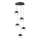 Lampadario LED a sospensione con cavo ZIREA LED/30W/230V nero