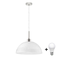 Lampadario LED a sospensione con filo 1xE27/60W/230V bianco