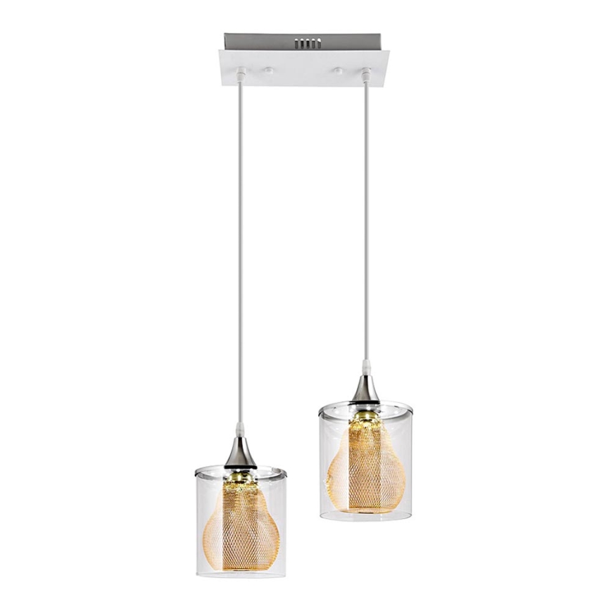 Lampadario LED a sospensione con filo 2xLED/5W/230V bianco/limpido