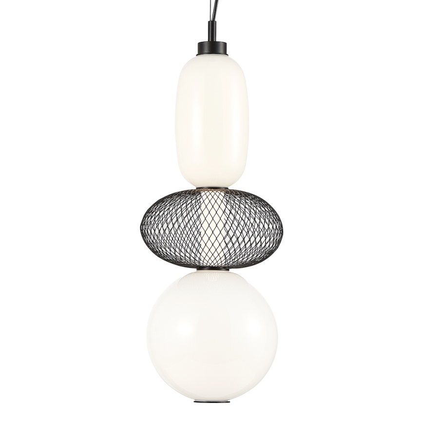 Lampadario LED a sospensione con filo ARAME LED/23W/230V diametro 22 cm nero