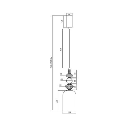 Lampadario LED a sospensione con filo ARTE LED/12W/230V diametro 13 cm nero