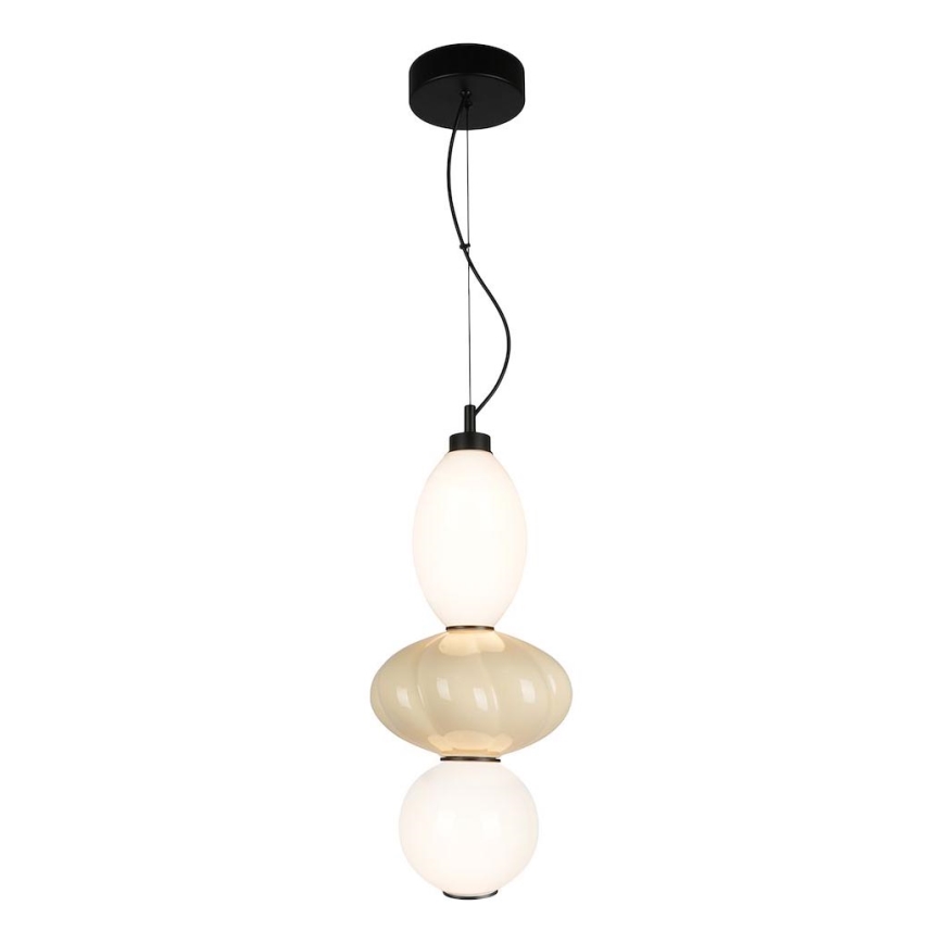 Lampadario LED a sospensione con filo ASCOLI LED/18W/230V diametro 20 cm beige