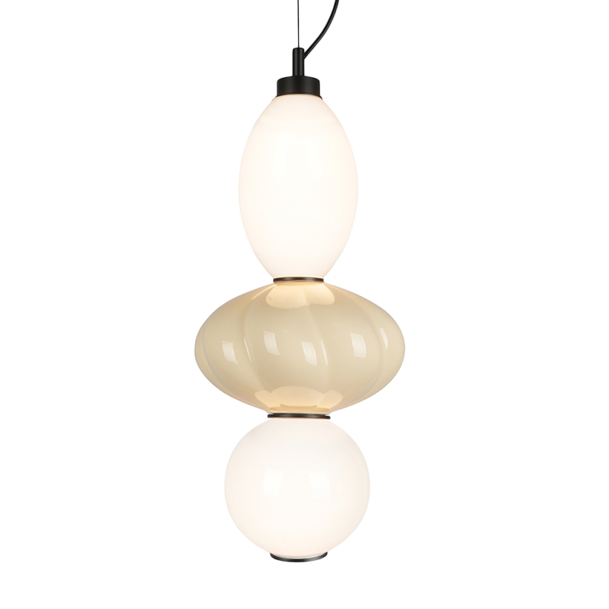 Lampadario LED a sospensione con filo ASCOLI LED/18W/230V diametro 20 cm beige