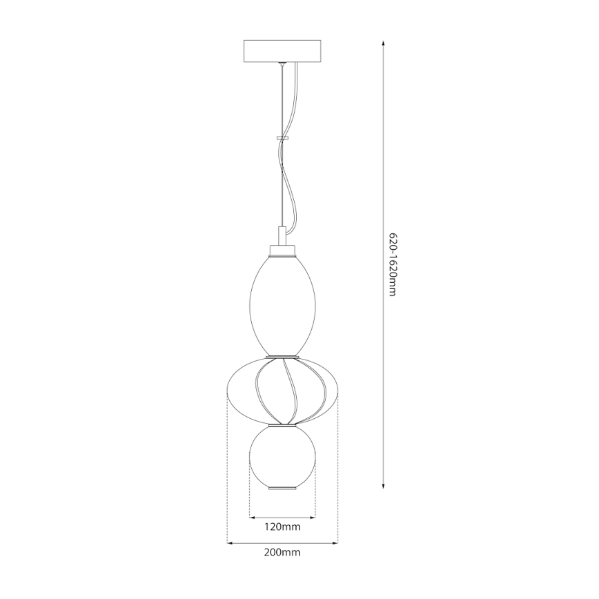 Lampadario LED a sospensione con filo ASCOLI LED/18W/230V diametro 20 cm beige
