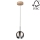Lampadario LED a sospensione con filo BALL WOOD 1xGU10/5W/230V quercia opaco - certificato FSC