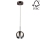 Lampadario LED a sospensione con filo BALL WOOD 1xGU10/5W/230V quercia opaco - certificato FSC