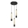Lampadario LED a sospensione con filo BARS 3xGU10/4,8W/230V nero/oro