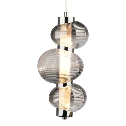 Lampadario LED a sospensione con filo BOLLA LED/12W/230V diametro 16 cm fumé
