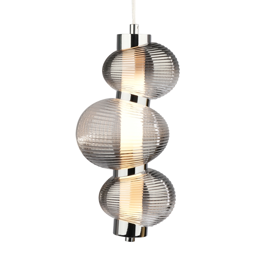 Lampadario LED a sospensione con filo BOLLA LED/12W/230V diametro 16 cm fumé