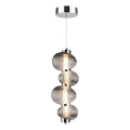 Lampadario LED a sospensione con filo BOLLA LED/17W/230V diametro 16 cm cromo lucido/fumé