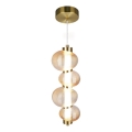 Lampadario LED a sospensione con filo BOLLA LED/17W/230V diametro 16 cm oro/fumé