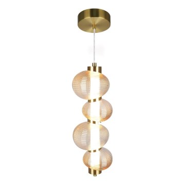 Lampadario LED a sospensione con filo BOLLA LED/17W/230V diametro 16 cm oro/fumé