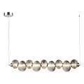 Lampadario LED a sospensione con filo BOLLA LED/32W/230V cromo lucido/fumé