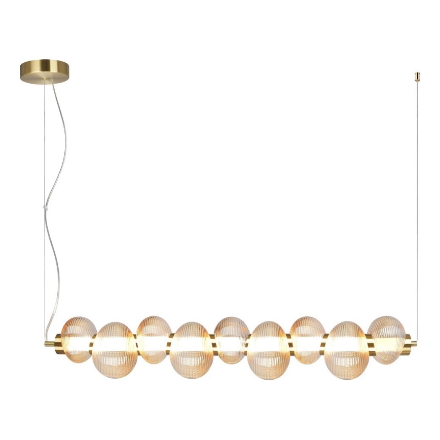 Lampadario LED a sospensione con filo BOLLA LED/32W/230V oro/fumé