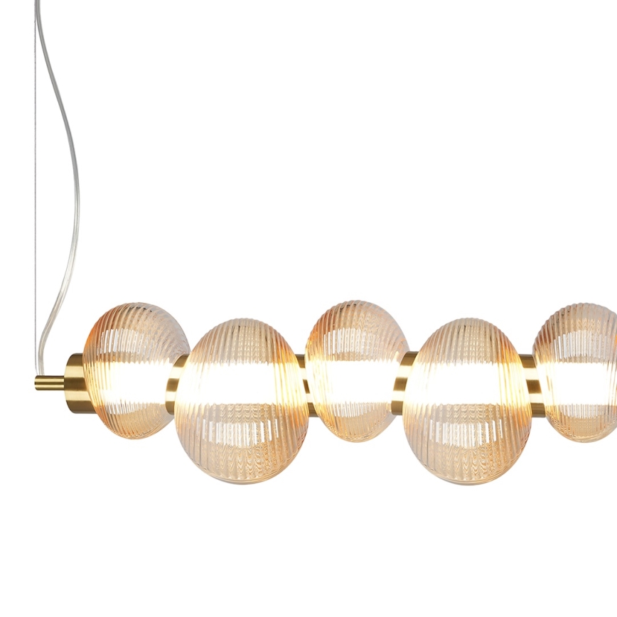 Lampadario LED a sospensione con filo BOLLA LED/32W/230V oro/fumé
