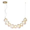 Lampadario LED a sospensione con filo BOLLA LED/36W/230V oro/fumé