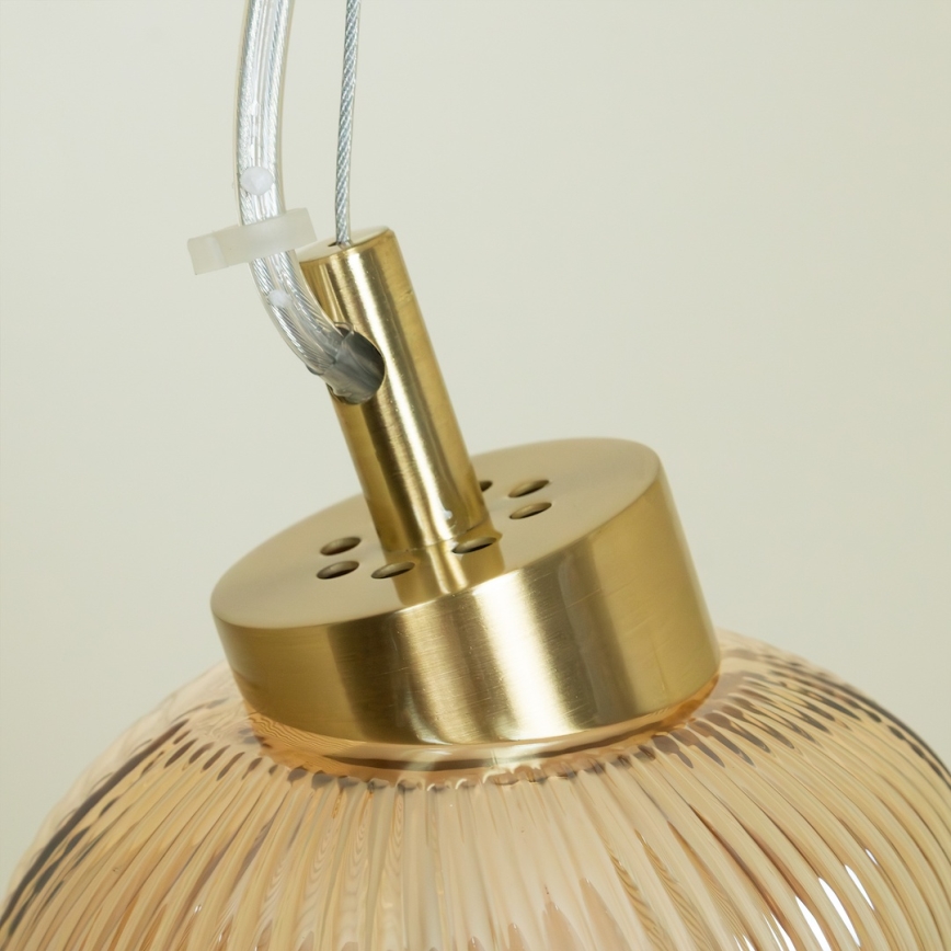 Lampadario LED a sospensione con filo BOLLA LED/36W/230V oro/fumé