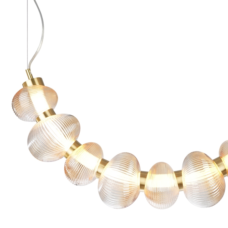 Lampadario LED a sospensione con filo BOLLA LED/36W/230V oro/fumé