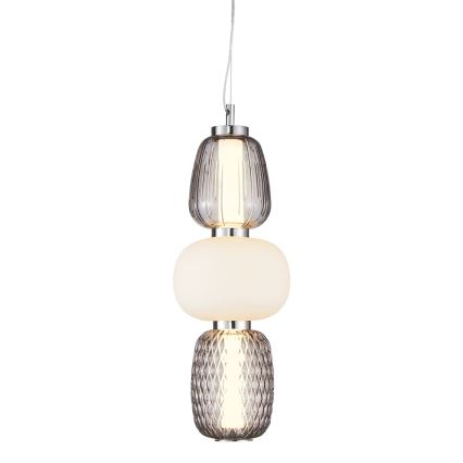 Lampadario LED a sospensione con filo CARO LED/28W/230V cromo lucido