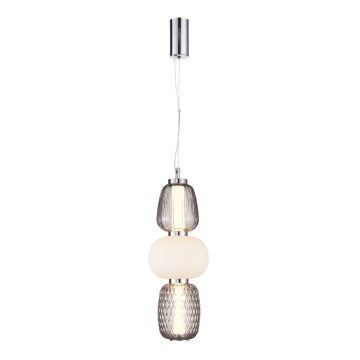 Lampadario LED a sospensione con filo CARO LED/28W/230V cromo lucido