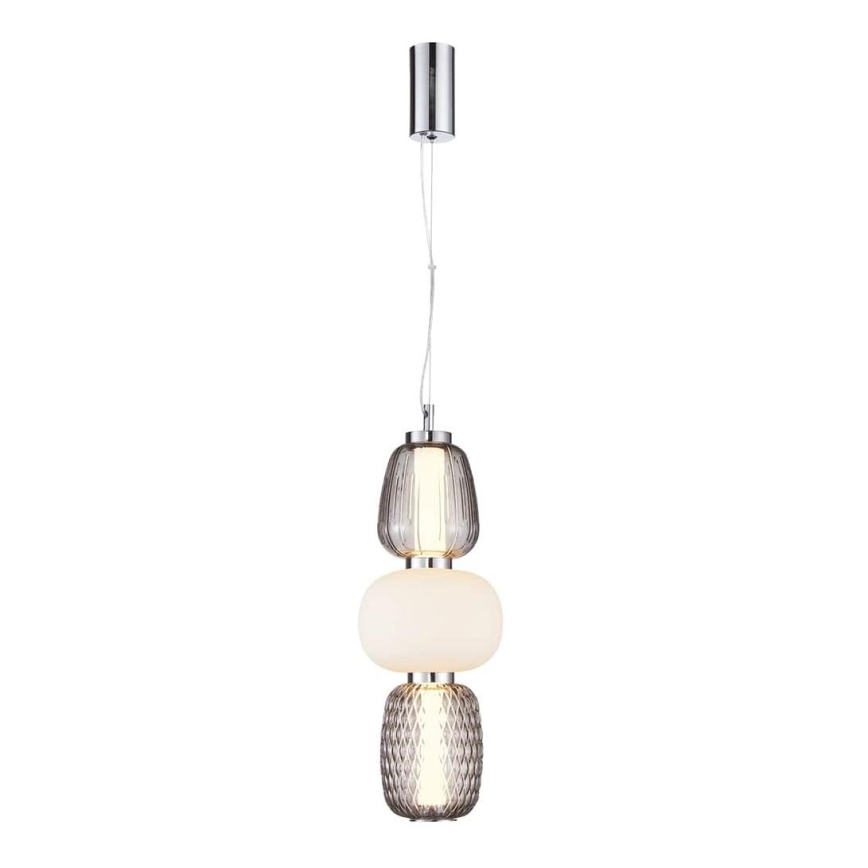 Lampadario LED a sospensione con filo CARO LED/28W/230V cromo lucido