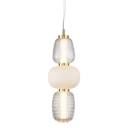 Lampadario LED a sospensione con filo CARO LED/28W/230V oro
