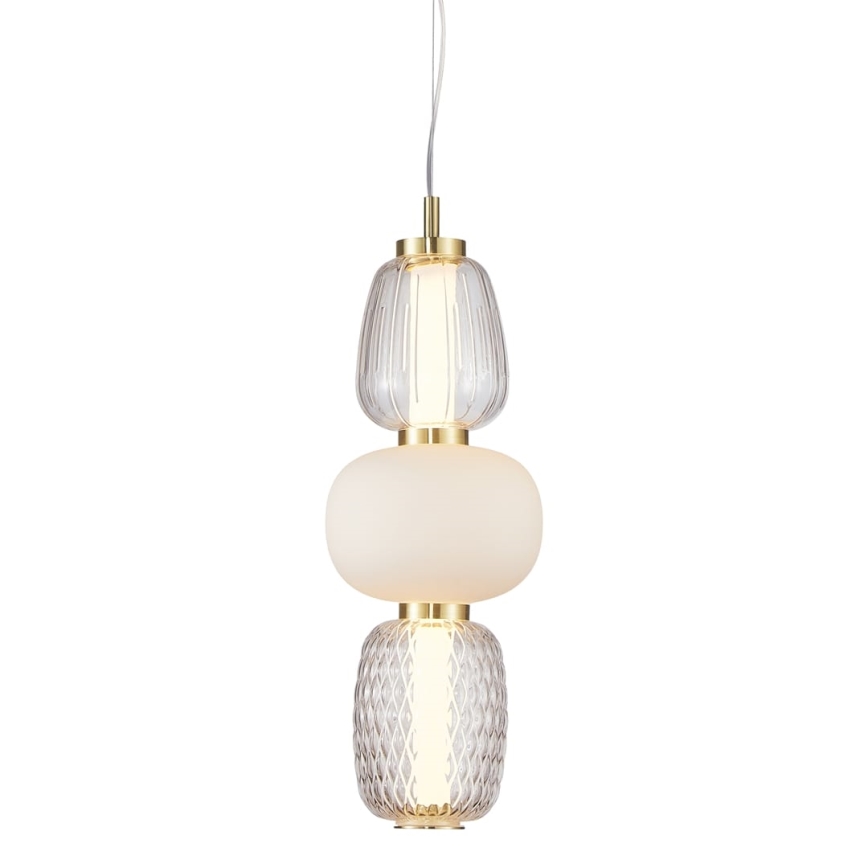 Lampadario LED a sospensione con filo CARO LED/28W/230V oro