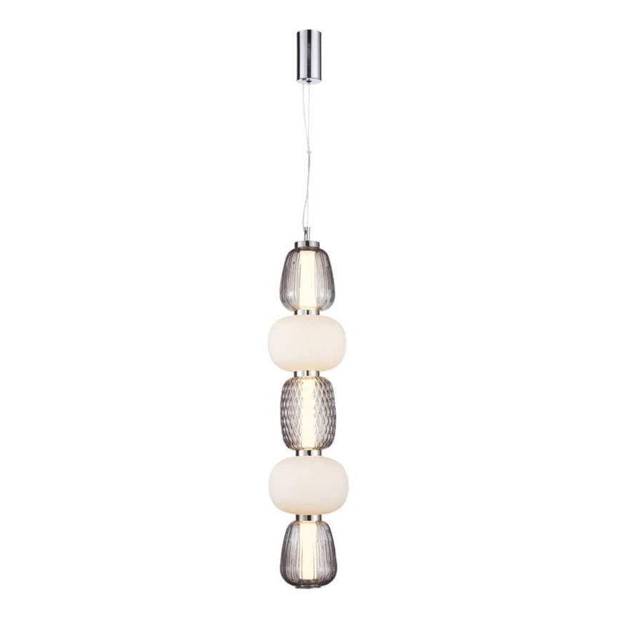 Lampadario LED a sospensione con filo CARO LED/40W/230V cromo lucido