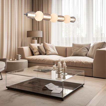 Lampadario LED a sospensione con filo CARO LED/42W/230V cromo lucido