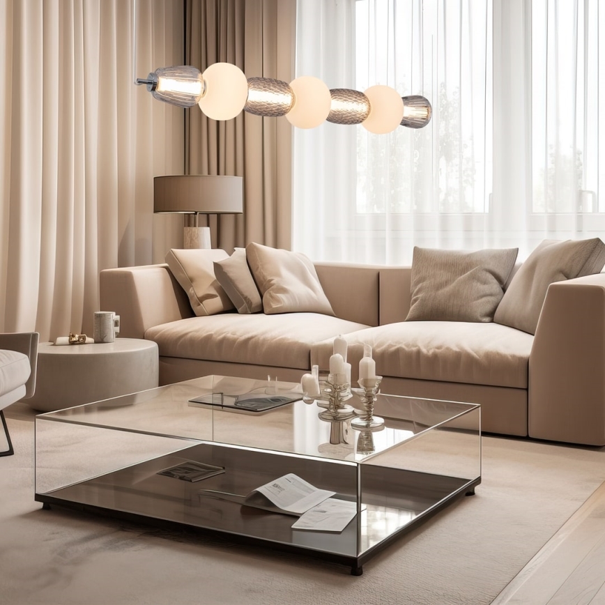 Lampadario LED a sospensione con filo CARO LED/42W/230V cromo lucido