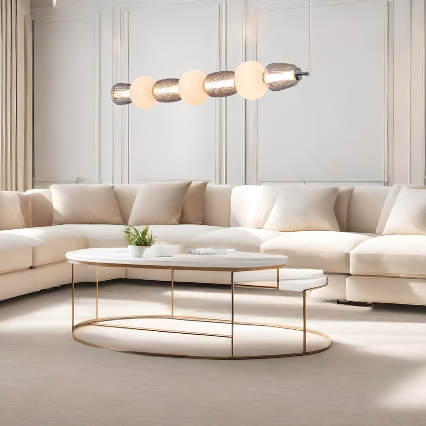 Lampadario LED a sospensione con filo CARO LED/42W/230V cromo lucido