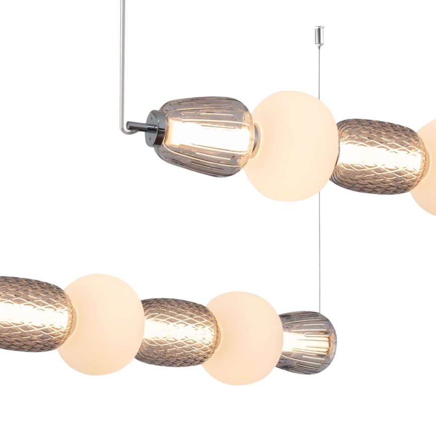 Lampadario LED a sospensione con filo CARO LED/42W/230V cromo lucido