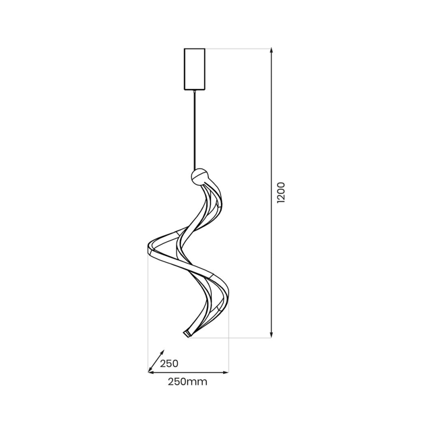 Lampadario LED a sospensione con filo COLIA LED/19W/230V nero/oro
